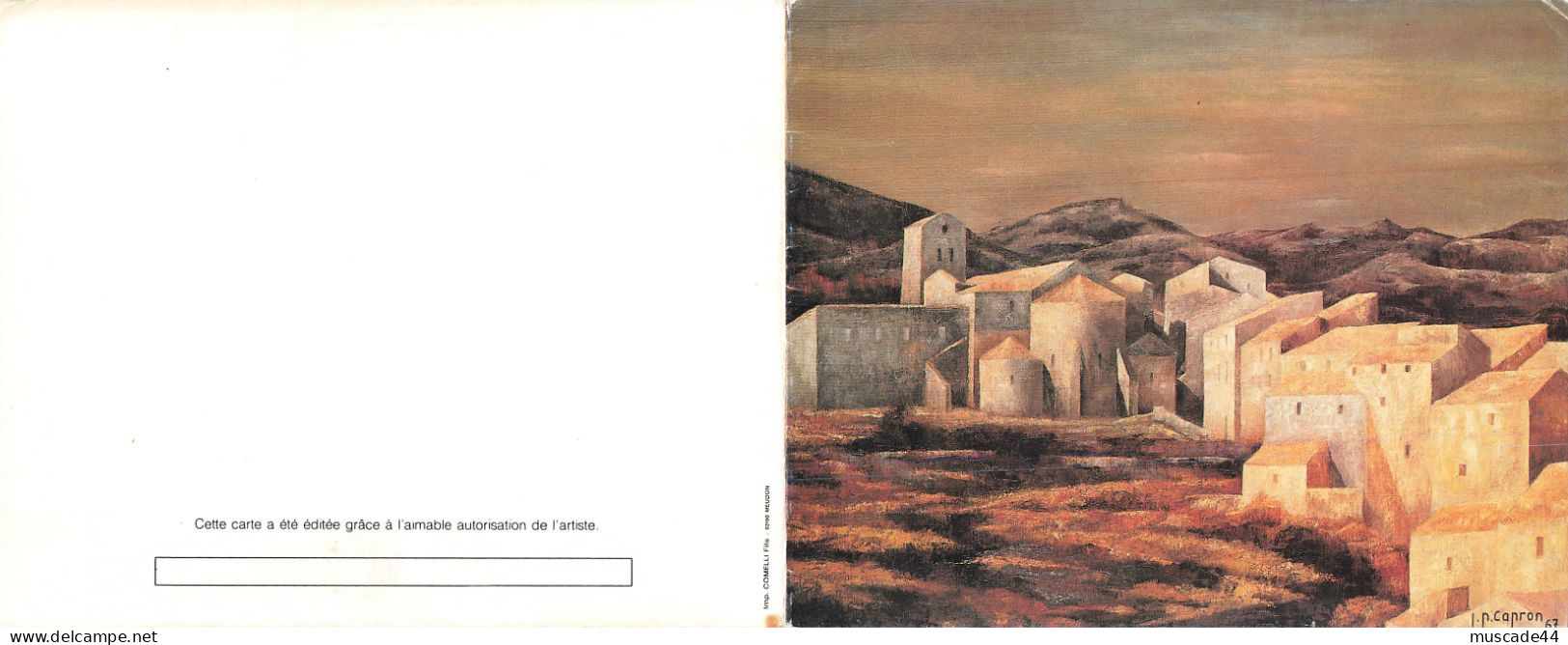 JEAN PIERRE CAPRON - SAINT GUILHEM DU DESERT - HUILE - MEILLEURS VOEUX - Peintures & Tableaux