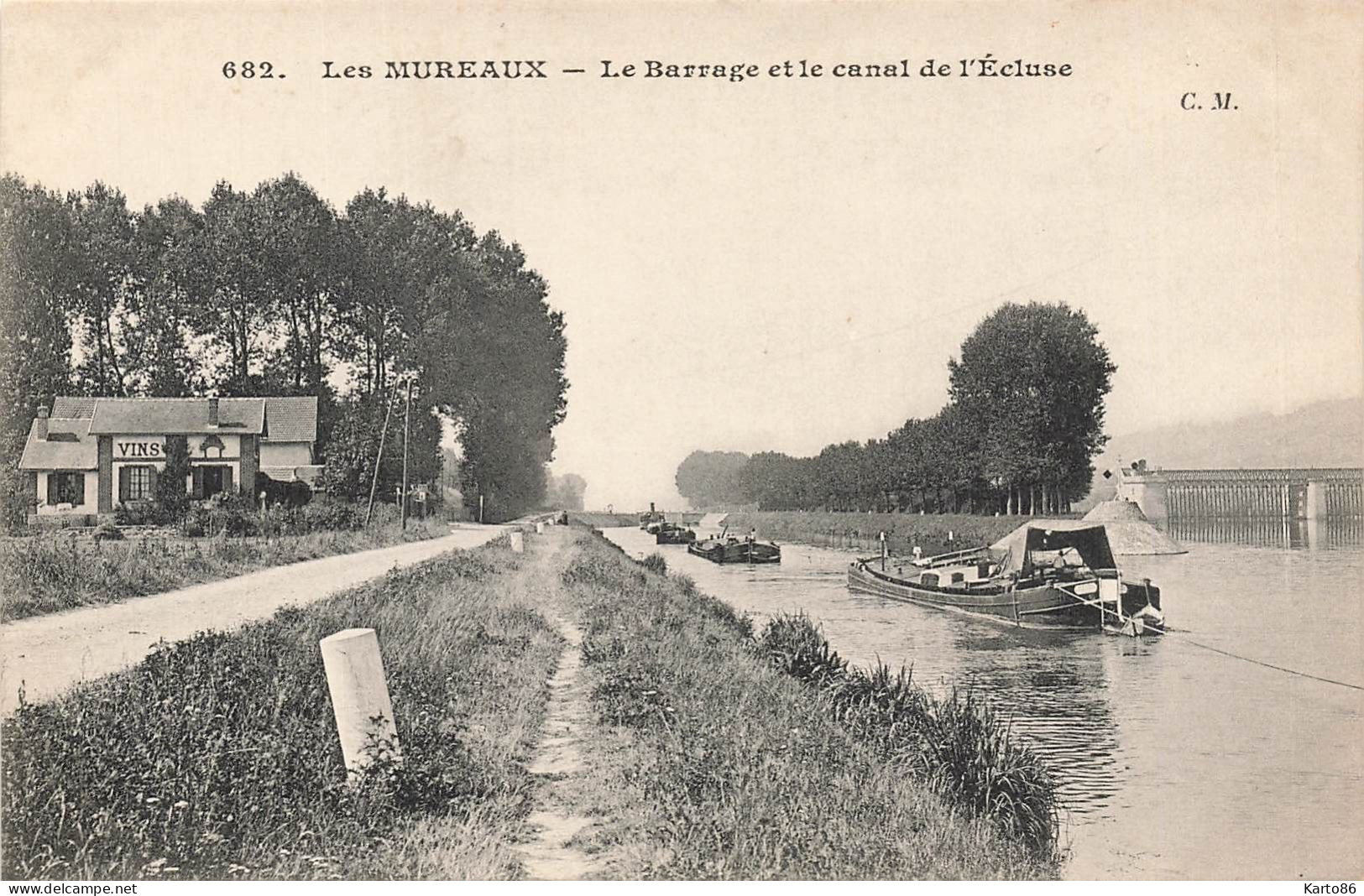 Les Mureaux * Le Barrage Et Le Canal De L'écluse * Péniche Chemin De Halage - Les Mureaux