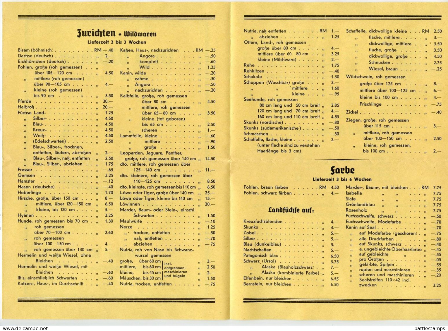 Germany 1938 Cover & Price List; Rötha B. Leipzig - Otto Wölker, Pelzveredlung To Schiplage; 3pf. Hindenburg - Storia Postale