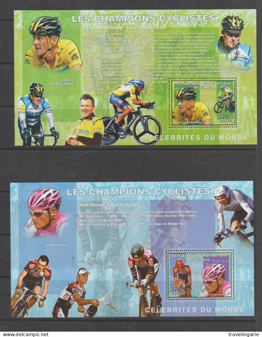 Democratic Republic Of Congo 2006 Cycling Champions S/S Set MNH ** - Ongebruikt