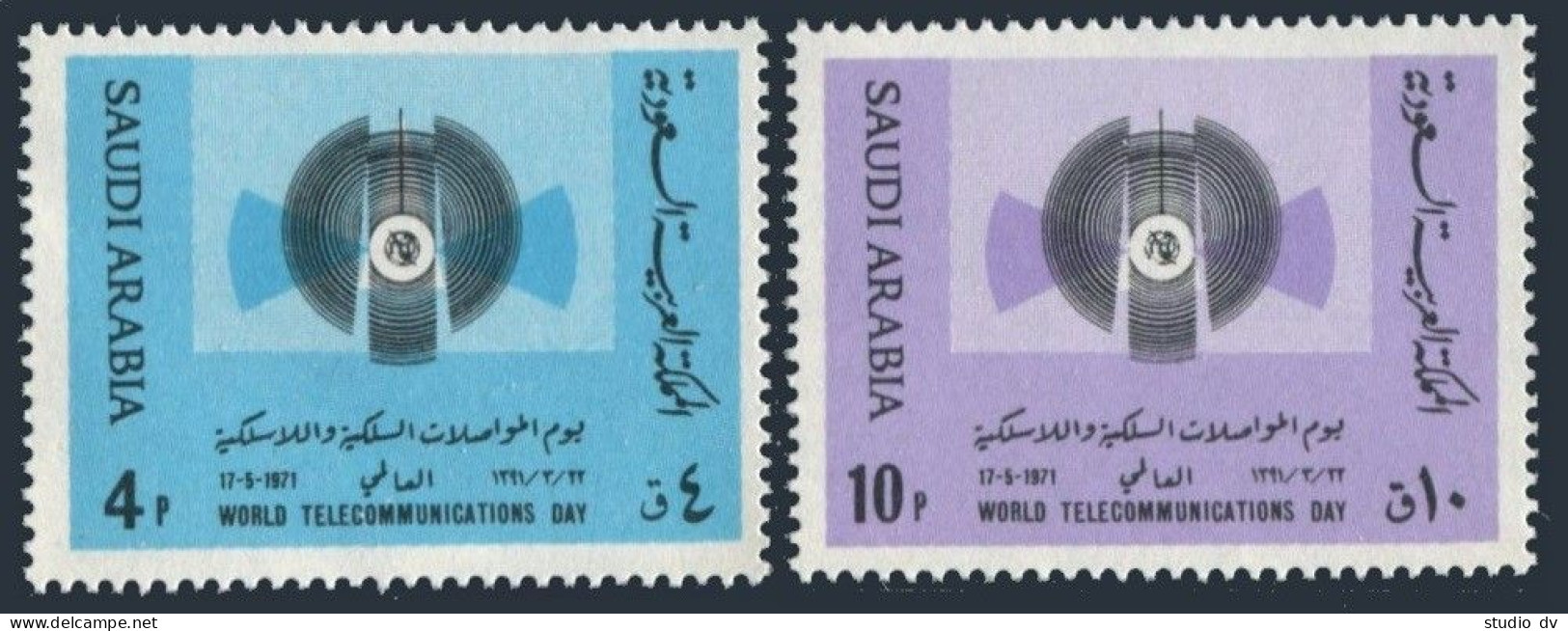 Saudi Arabia 622-623, MNH. Mi 529-530. World Telecommunications Day, 1971. - Saudi-Arabien