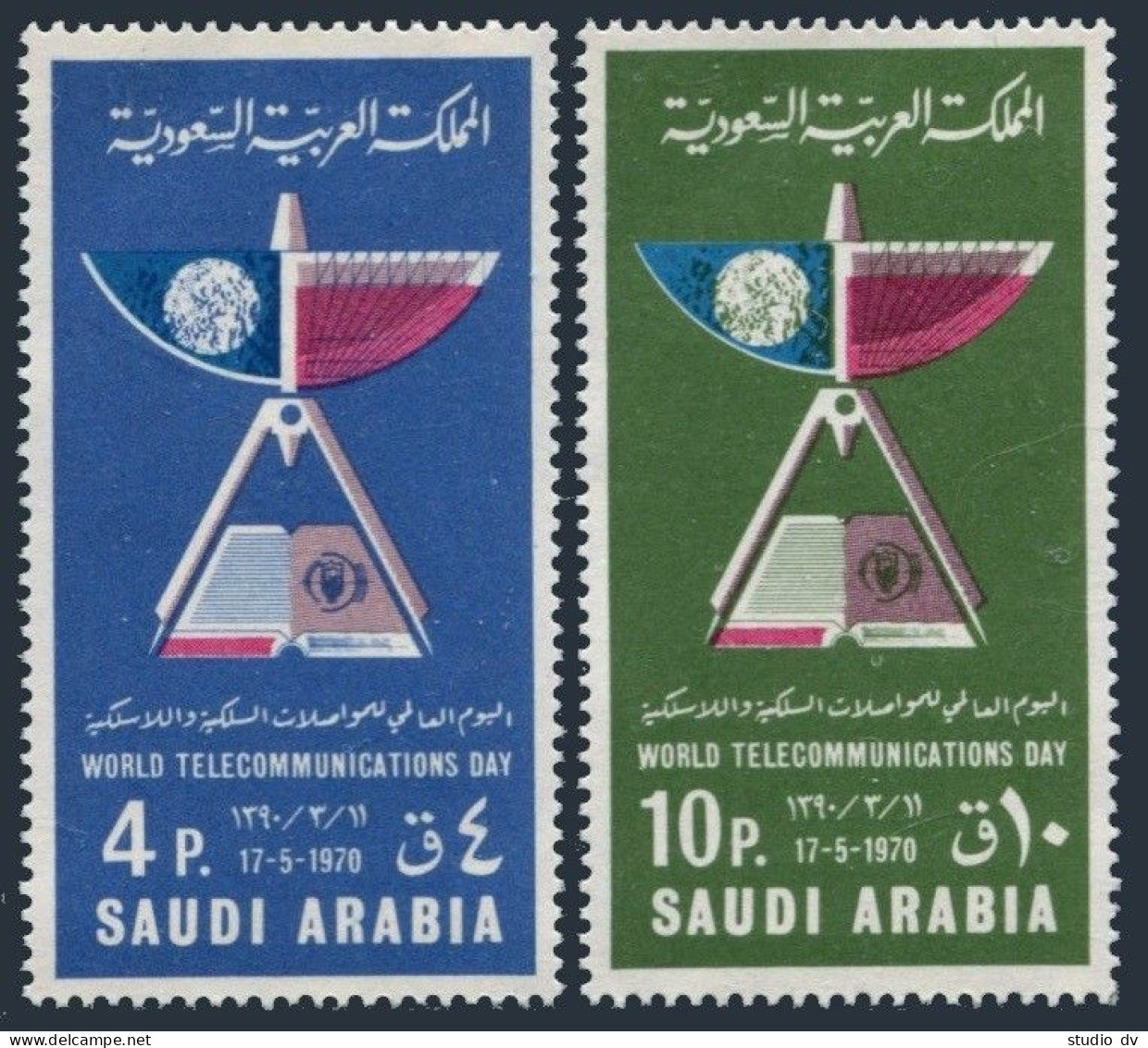 Saudi Arabia 616-617, MNH. Mi 523-524. World Telecommunications Day, 1970. - Saudi-Arabien