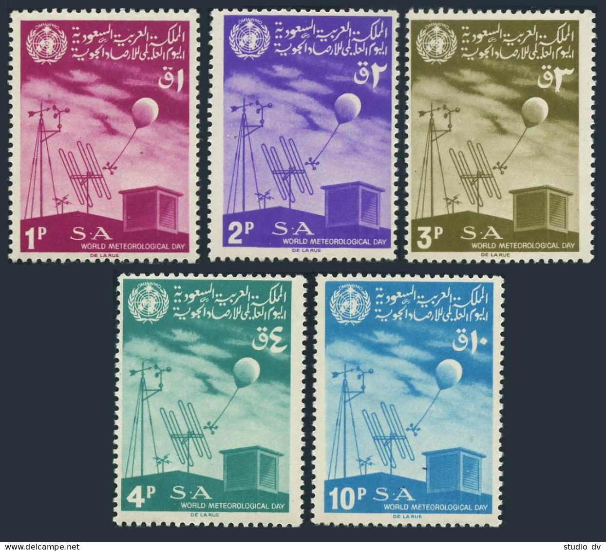 Saudi Arabia 456-460,MNH. Mi 389-393. World Meteorological Day,1967.Instruments. - Saudi-Arabien