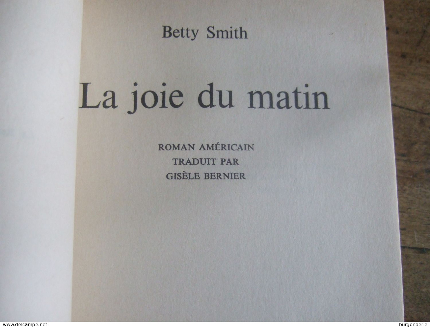 LA JOIE DU MATIN / BETTY SMITH - Romantique
