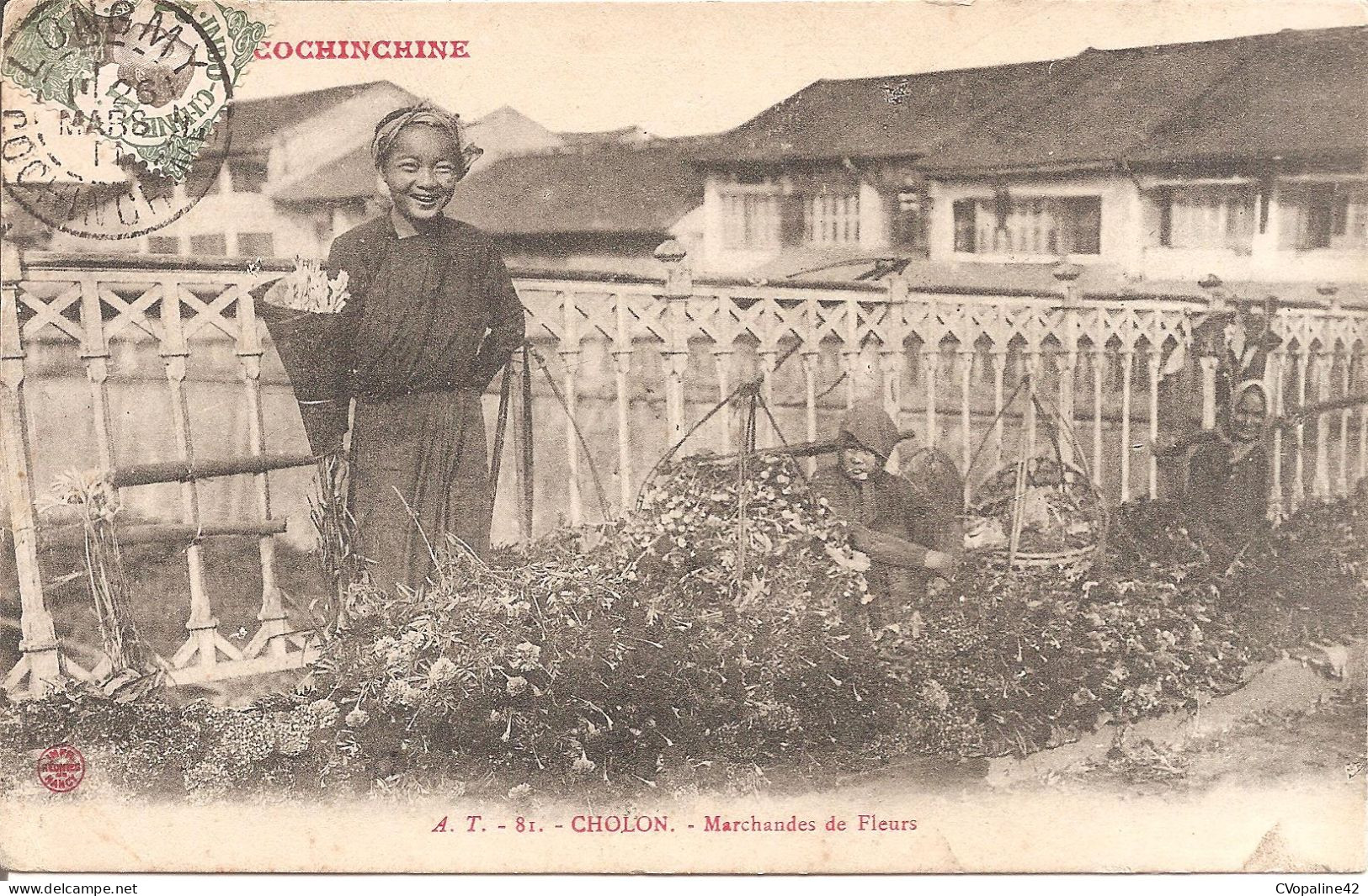 COCHINCHINE - CHOLON - Marchandes De Fleurs En 1911 - Viêt-Nam