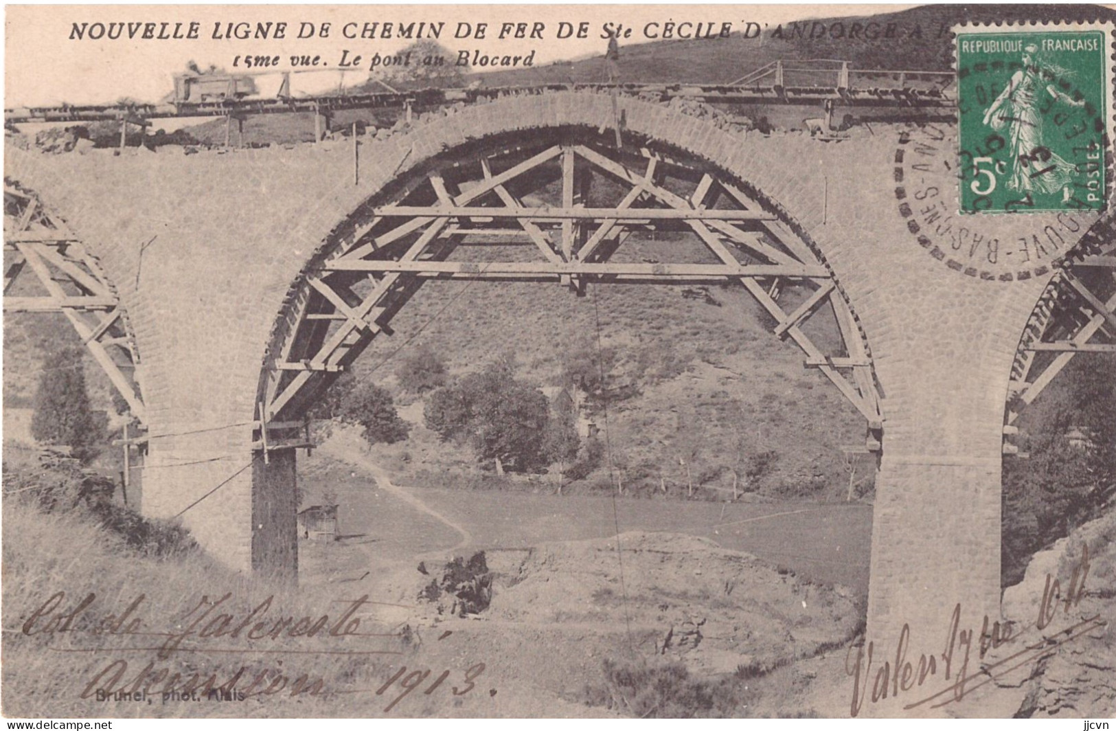 "/"48 - Lozère - Nouvelle Ligne Chemin De Fer Ste Cécile Andorge - Florac - 15ème Vue - Le Pont Du Blocard - Andere & Zonder Classificatie