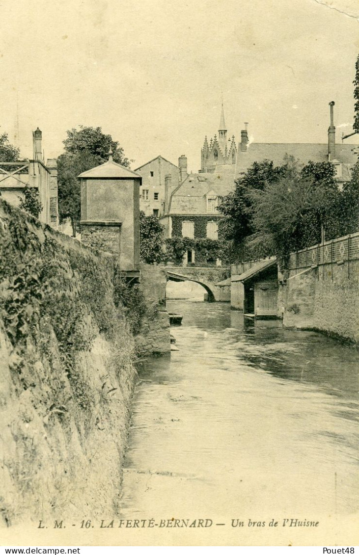 72 - LA FERTE BERNARD - Bras De L'Huisne, à Gauche L'Allée Du Château - La Ferte Bernard