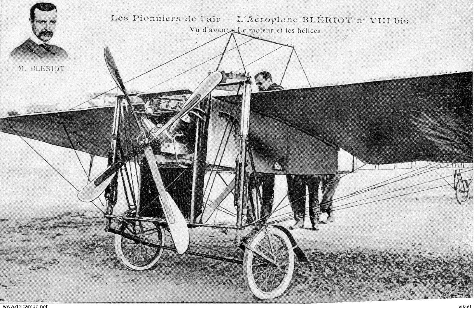 AVIATION  AEROPLANE BLERIOT  N°8BIS  VUE AVANT DU MOTEUR ET HELICES - ....-1914: Precursores