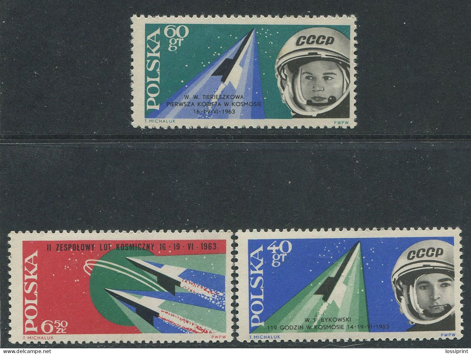 Poland:Unused Stamps Srie Cosmonauts, V.Tereshkova And V.Bykovski, 1963, MNH - Europe