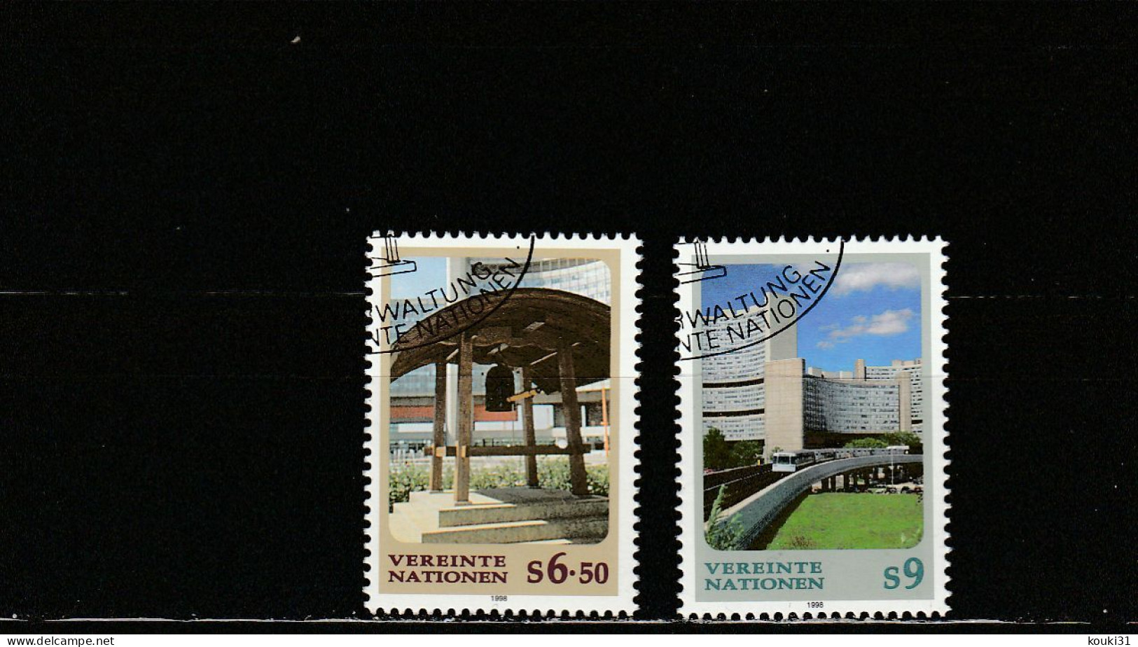 Nations Unies (Vienne) YT 265/6 Obl : Cloche De La Pax , Rame De Métro - 1998 - Used Stamps