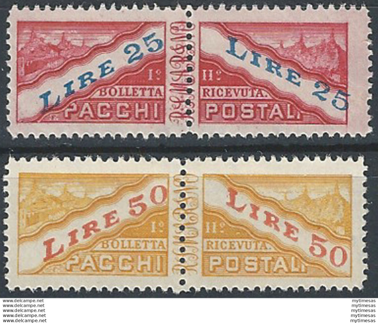 1946 San Marino Pacchi 2v. MNH Sass. N. 31/32 - Other & Unclassified