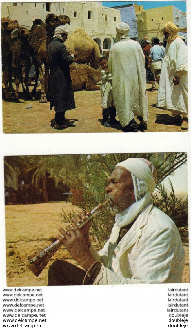 ALGÉRIE LOT DE 4 CPSM Série Le Sud Fascinant Et Ghardaia Et El Biar - Scene & Tipi