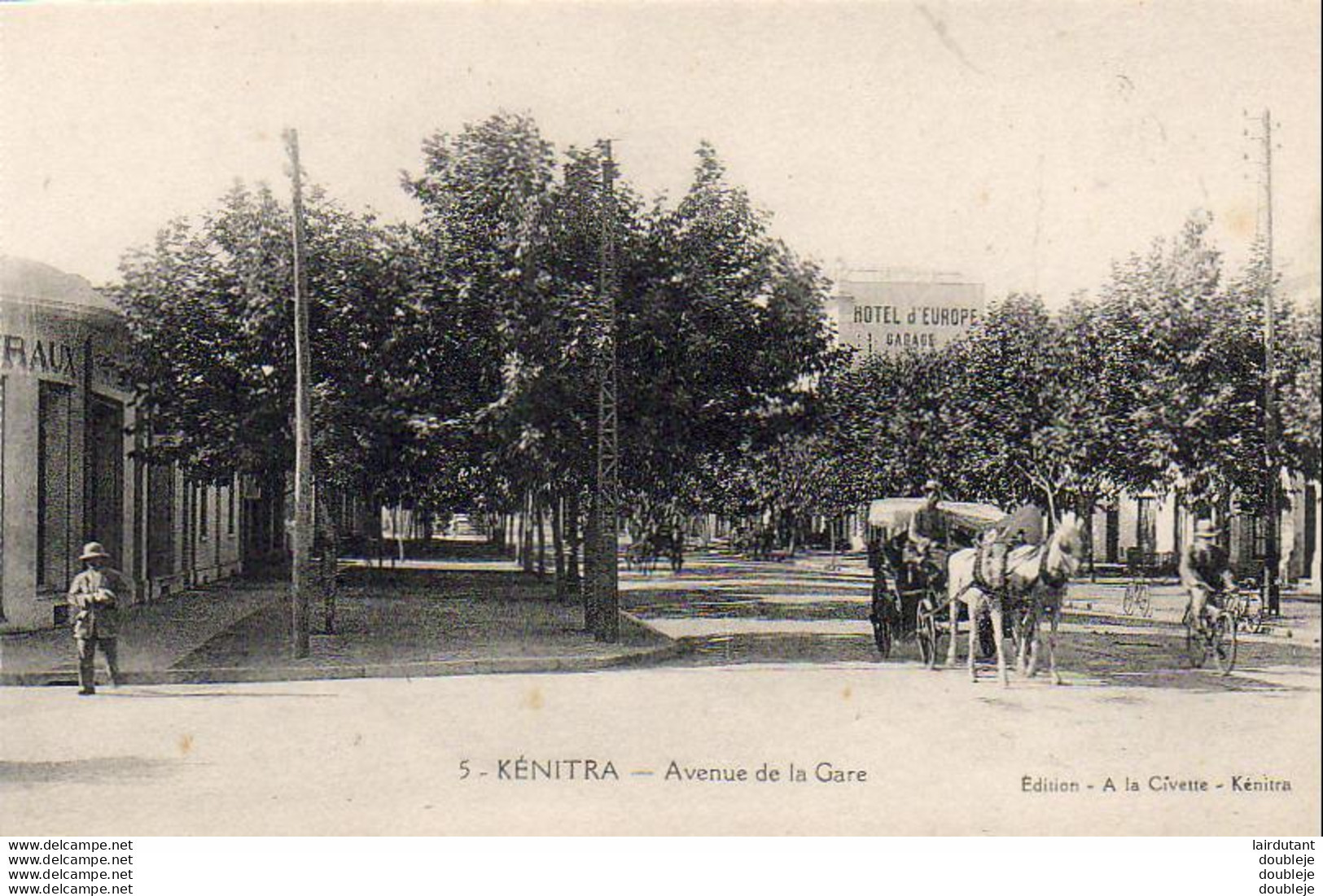 MAROC  KÉNITRA  Avenue De La Gare - Sonstige & Ohne Zuordnung