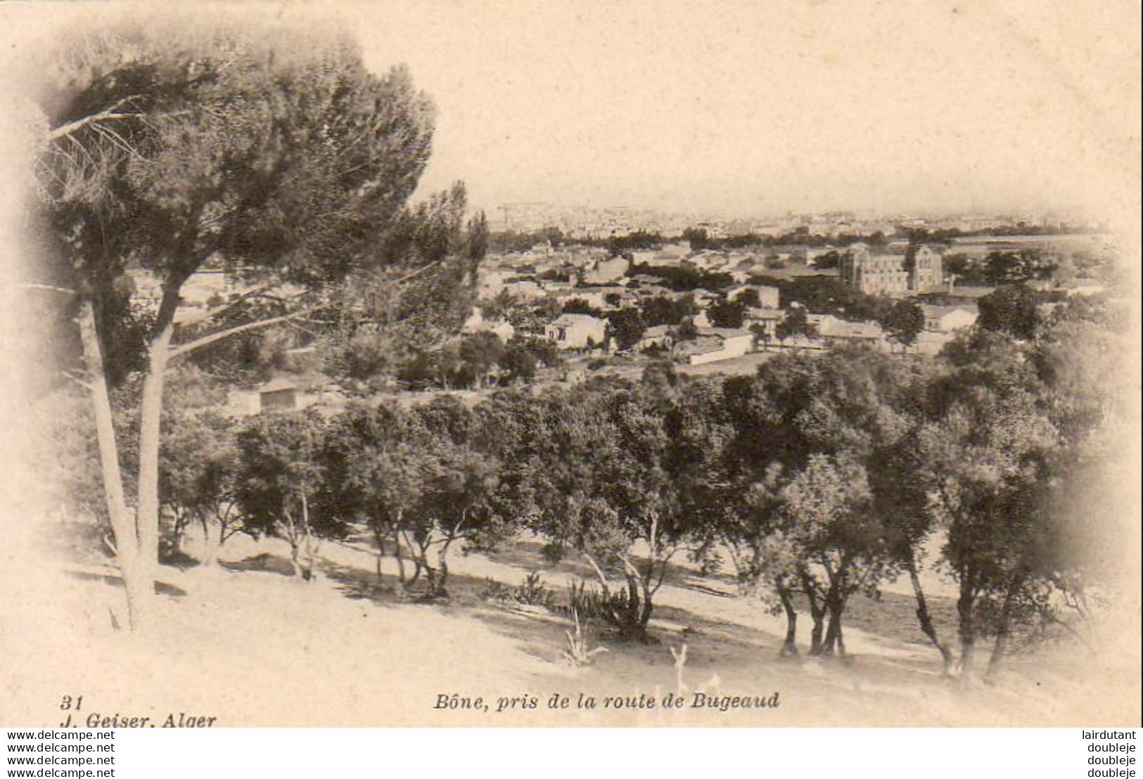 ALGÉRIE BÔNE  Pris De La Route De Bugeaud  ........... Carte Peu Courante - Annaba (Bône)