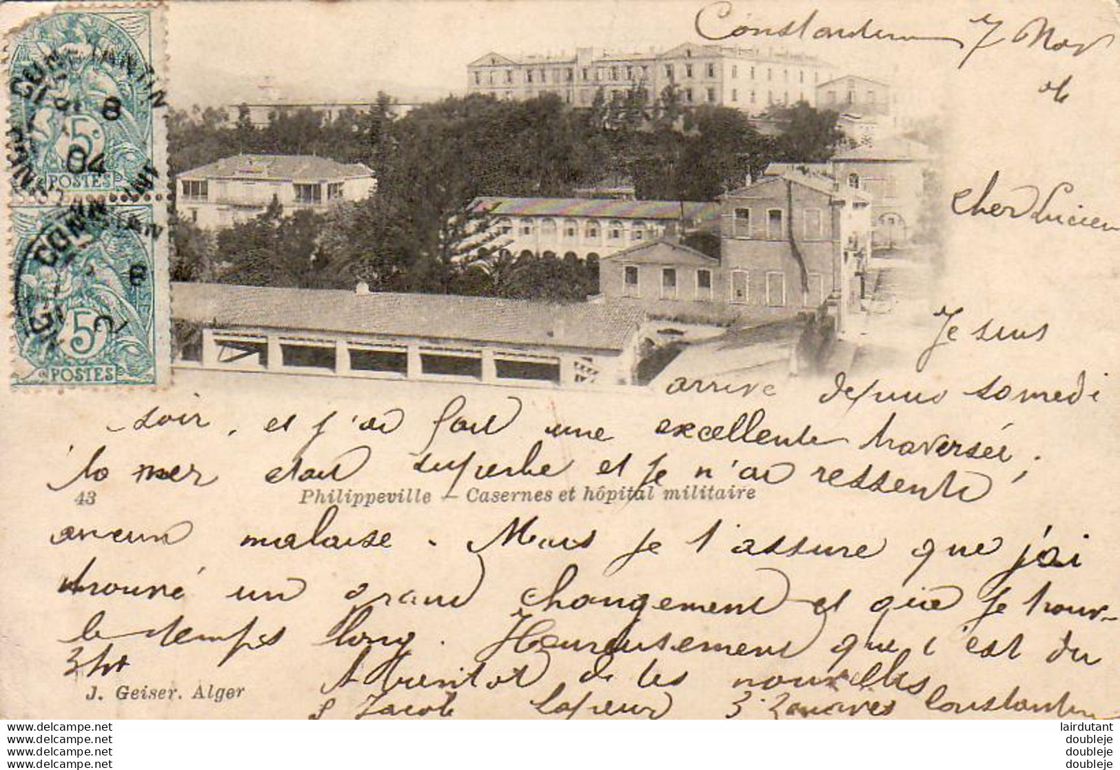 ALGÉRIE PHILIPPEVILLE  Caserne Et Hôpital Militaire - Skikda (Philippeville)