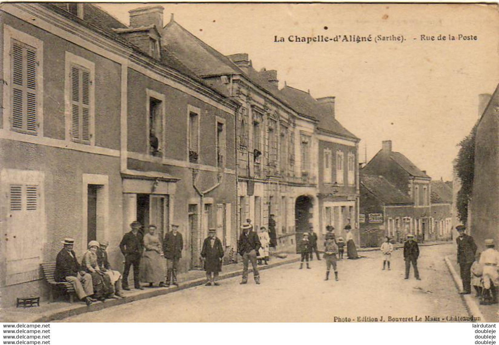 D72  LA CHAPELLE D'ALIGNÉ  Rue De La Poste - Andere & Zonder Classificatie