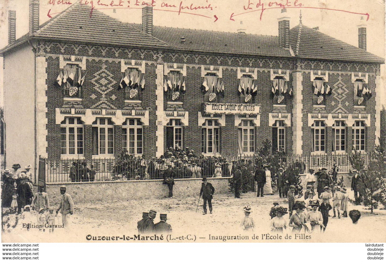 D41  OUZOUER LE MARCHÉ  Inauguration De L'École De Filles - Sonstige & Ohne Zuordnung