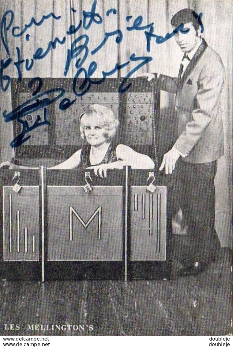 LES MELLINGTON'S    ..................   PHOTO AVEC AUTOGRAPHES  ...........  MAGIE - Actores Y Comediantes 