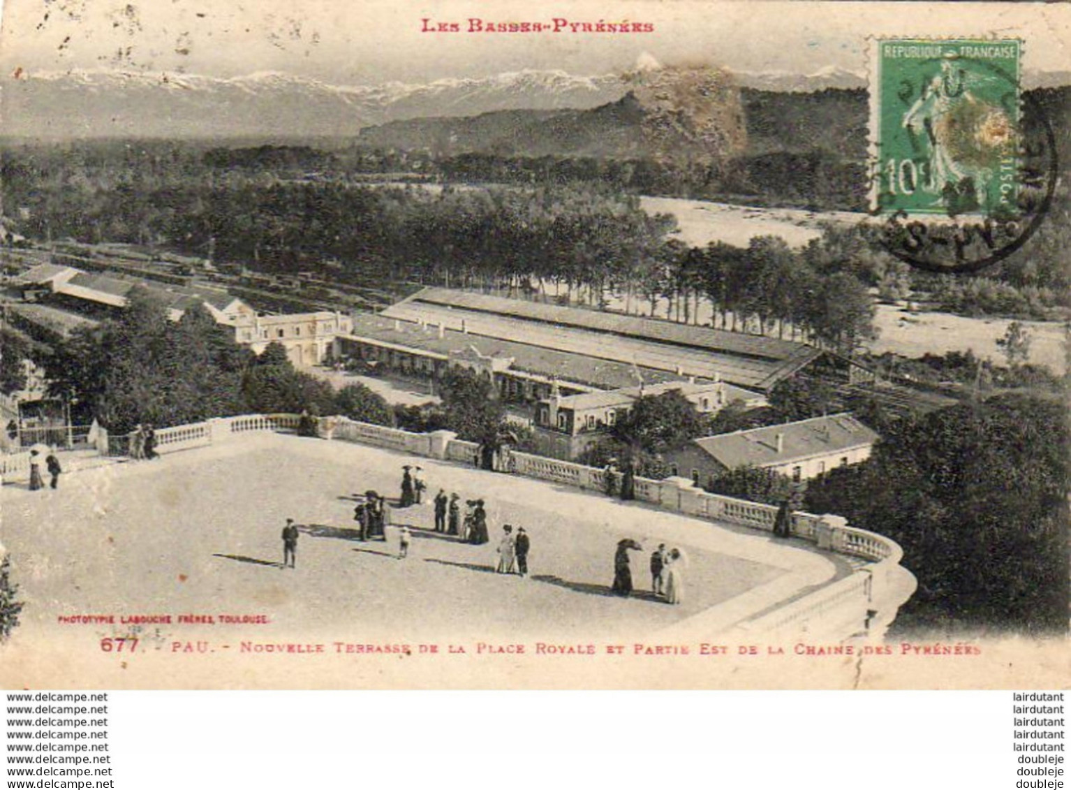 PAU  Nouvelle Terrasse De La Place Royale Et Partie Est De La Chaîne Des Pyrénées  ..... ( Ref FB294 ) - Pau