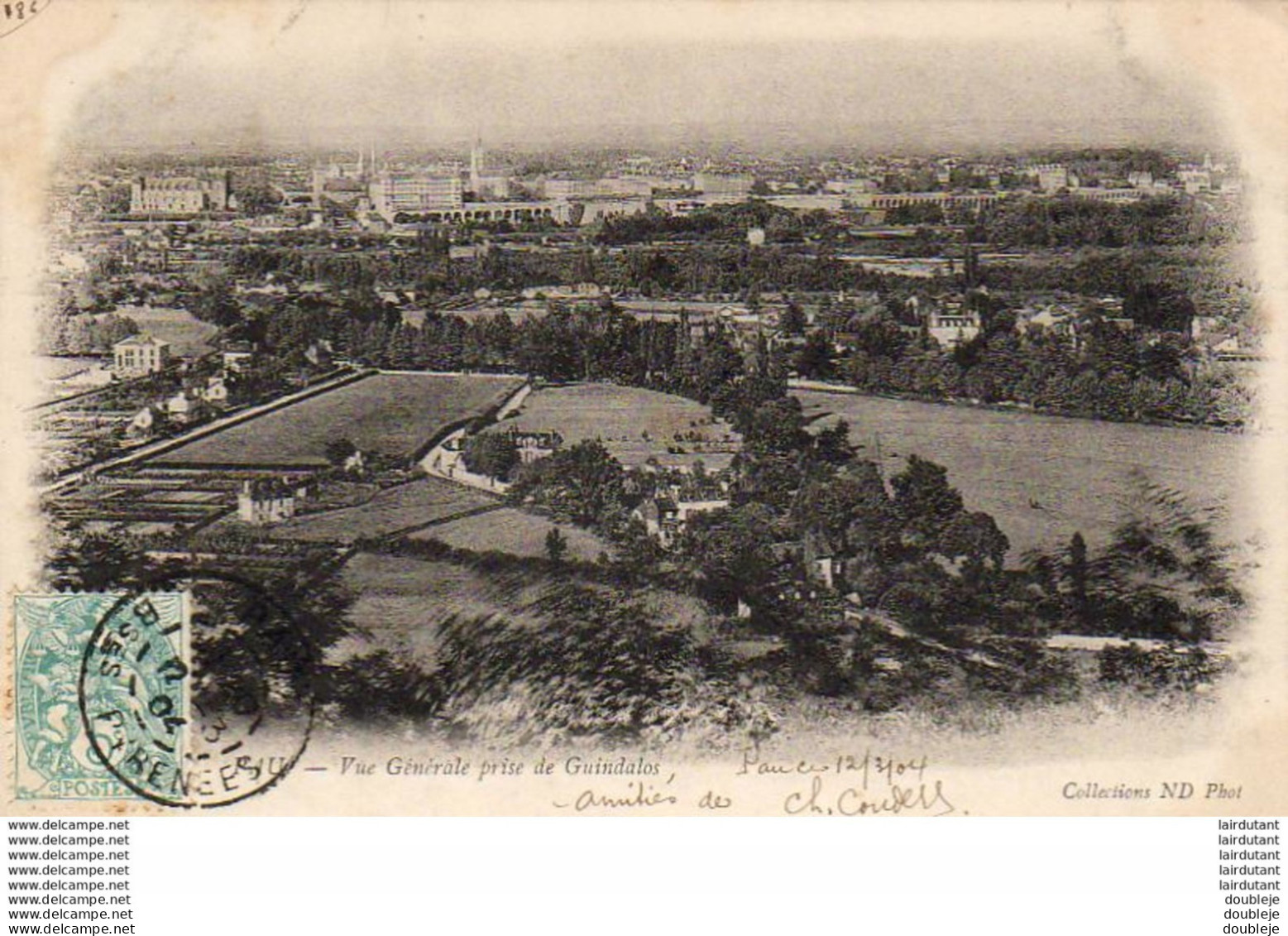 PAU  Vue Générale Prise De Guindalos  ..... ( Ref FB330 ) - Pau