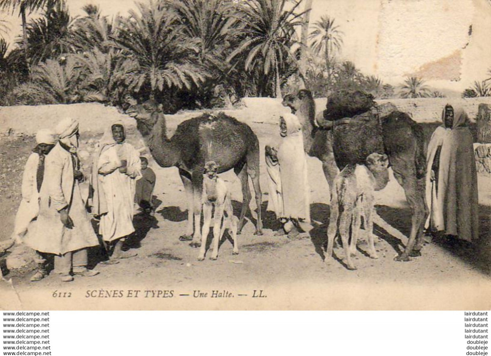 ALGERIE  SCENES ET TYPES  Une Halte ..... ( Ref FF1559 ) - Scene & Tipi