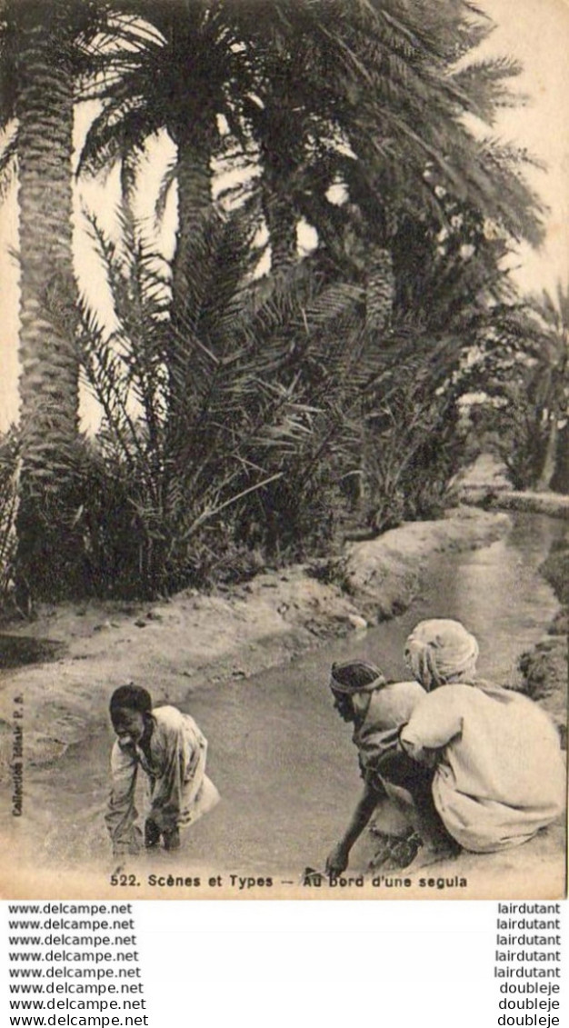 ALGERIE  SCENES ET TYPES  Au Bord D'une Séguia  ..... ( Ref FF1687 ) - Szenen