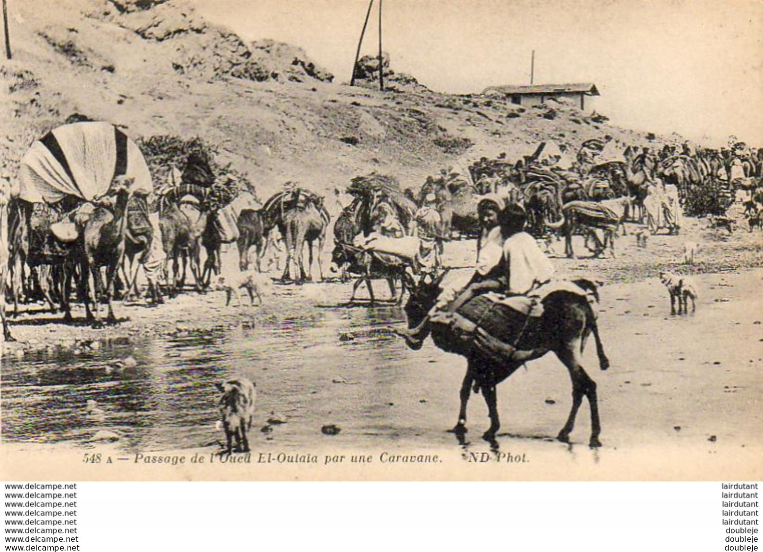 ALGERIE  SCENES ET TYPES  Passage De L'Oued El-Oulaï Par Une Caravane  ..... ( Ref FF1836 ) - Plaatsen