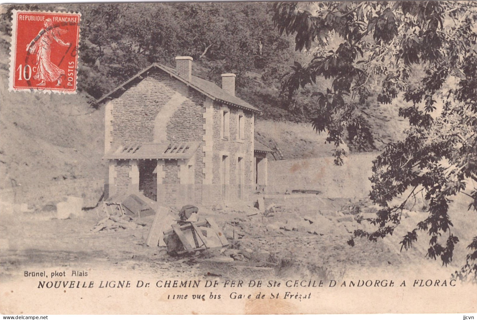 "/"48 - Lozère - Nouvelle Ligne Chemin De Fer Ste Cécile Andorge - Florac - 11ème Vue Bis- St Frézal Ventalon - La Gare - Autres & Non Classés