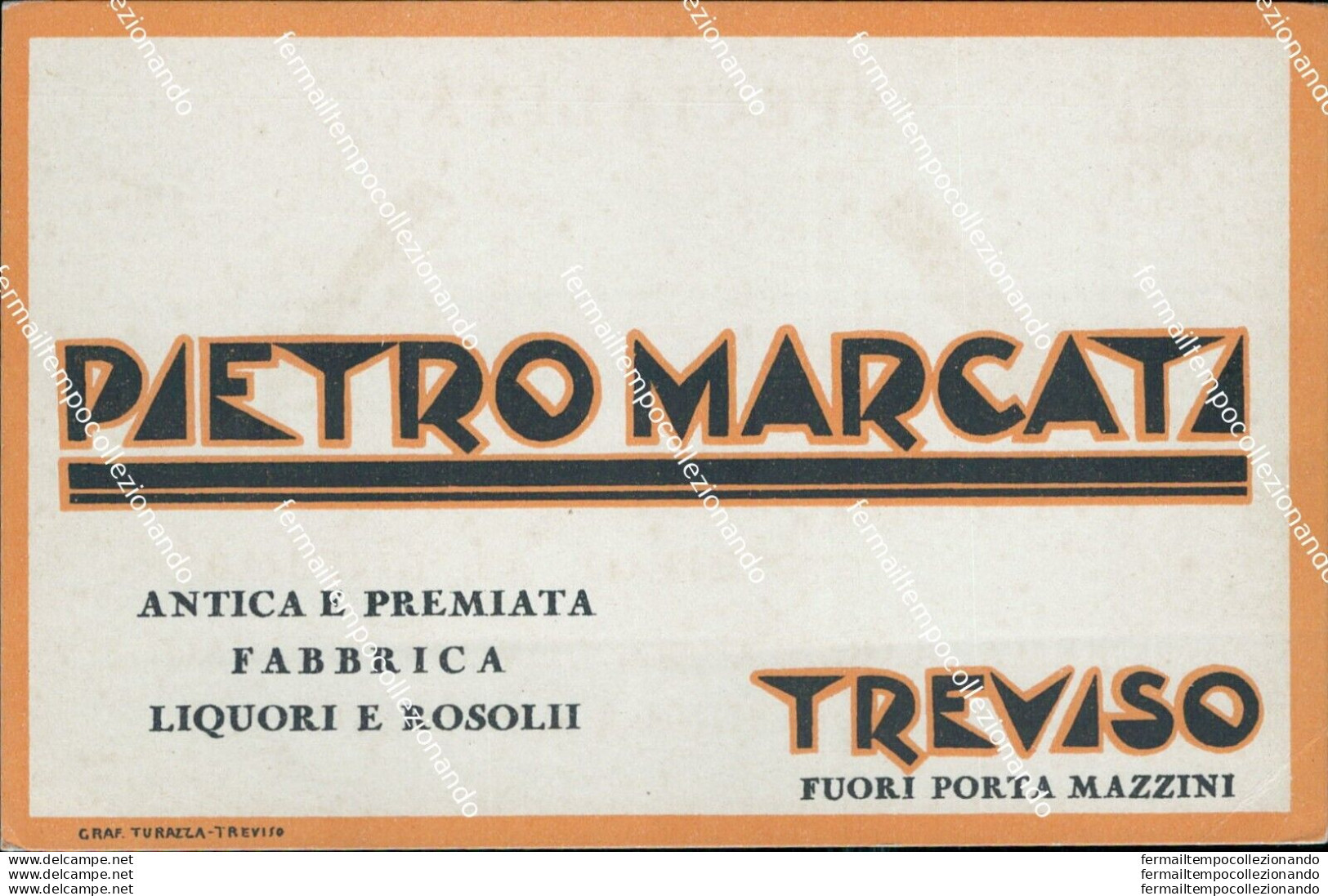 Bm62 Cartolina Commerciale Treviso Citta' Pietro Marcati - Treviso