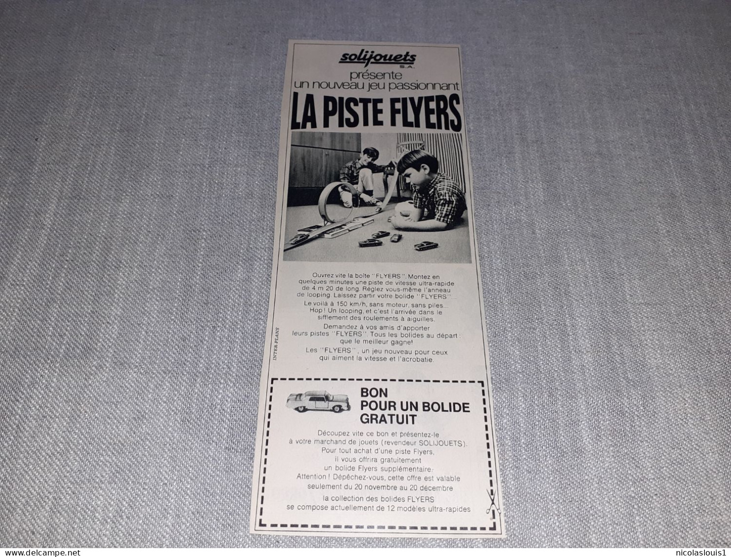 Publicité Jouets Solijouets, La Piste Flyers - Advertising
