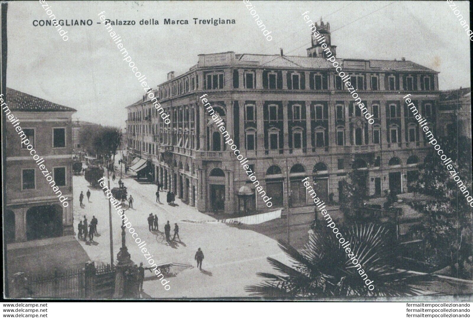 Ba109 Cartolina Conegliano Palazzo Della Marca Trevigiana Treviso Veneto 1930 - Treviso