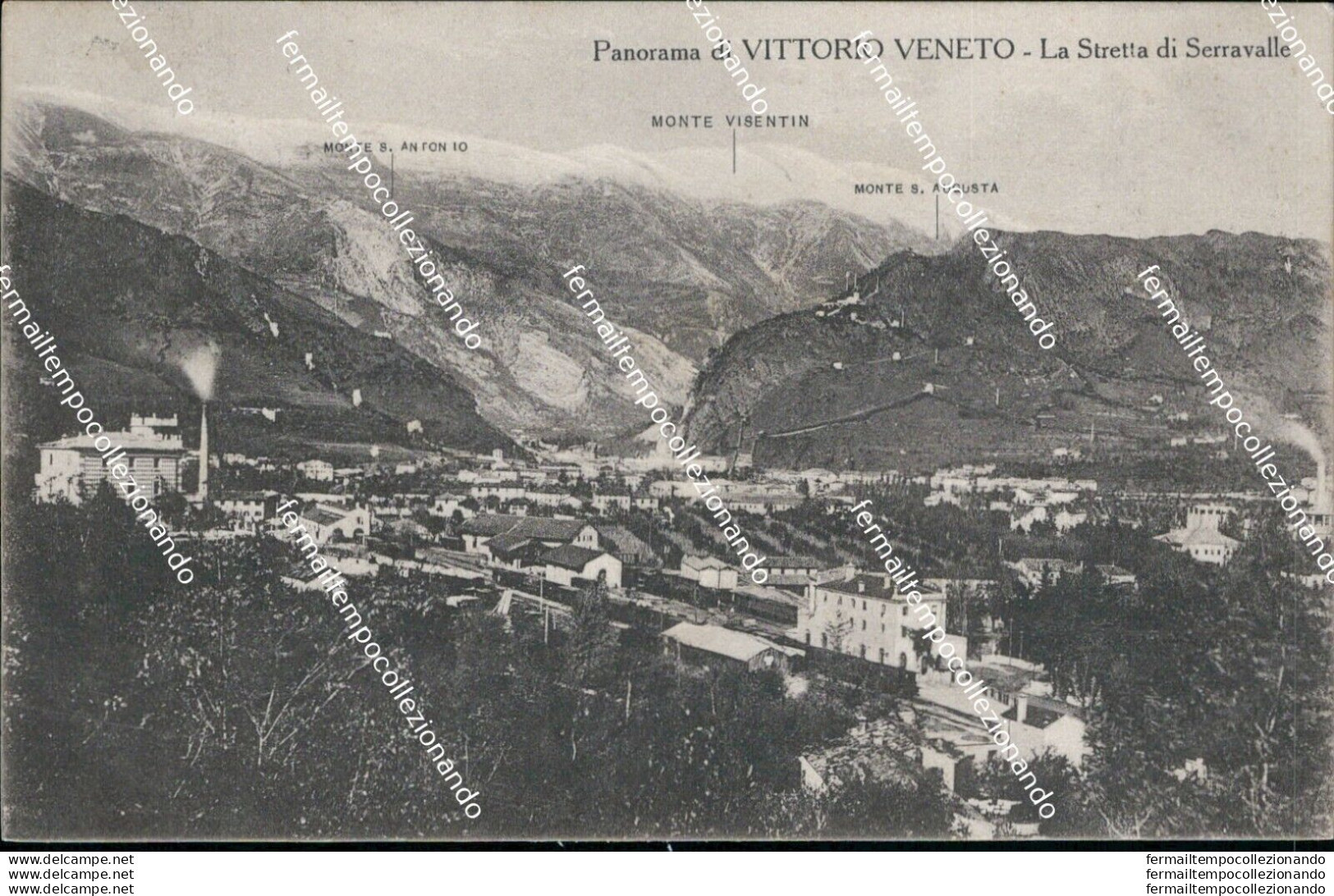 Ba106 Cartolina Vittorio Veneto La Stretta Di Serravalle 1927 Treviso Veneto - Treviso