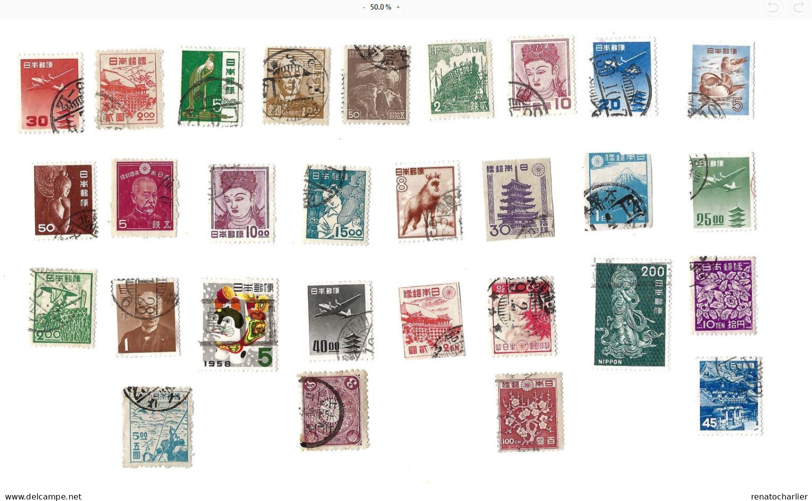 Collection De 42 Timbres  MH Et Oblitérés. - Colecciones & Series