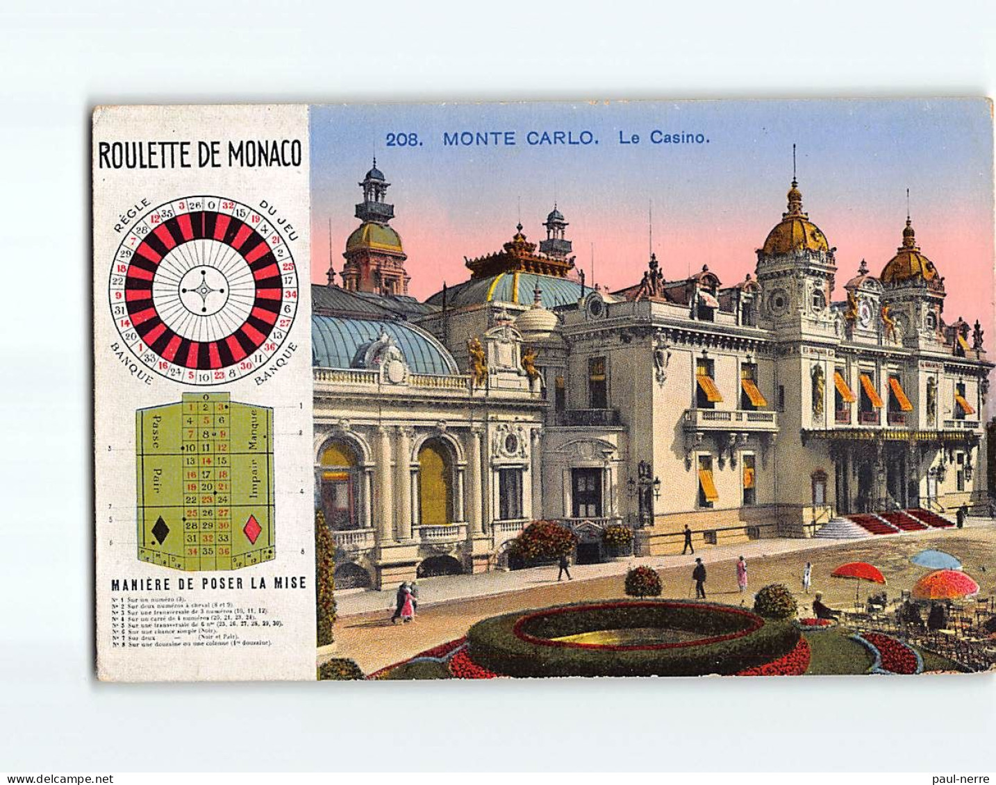 MONTE CARLO : Le Casino - état - Monte-Carlo