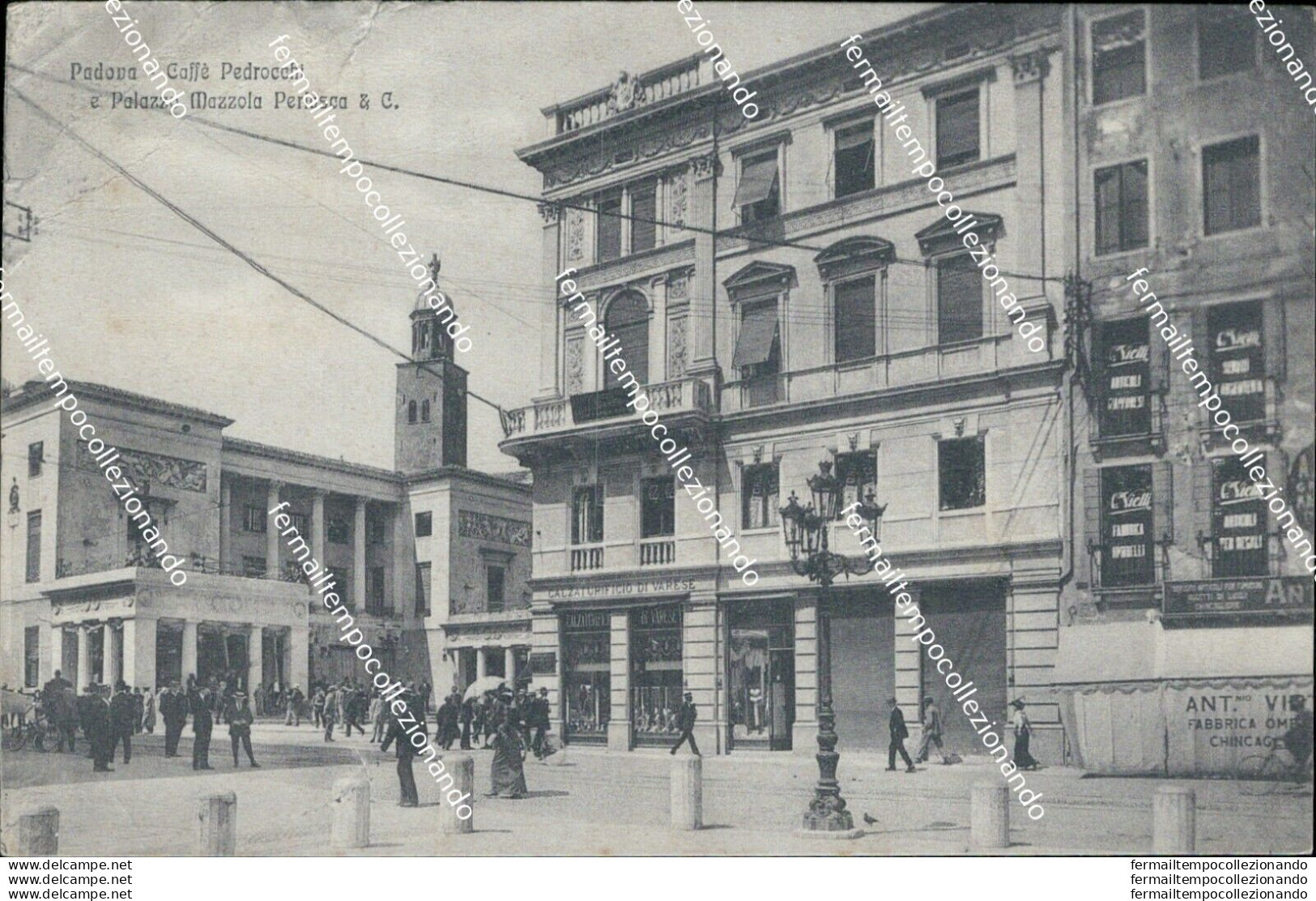 T678 Cartolina  Padova Citta' Caffe' Pedrocchi E Palazzo Mazzola Perlasca 1917 - Padova