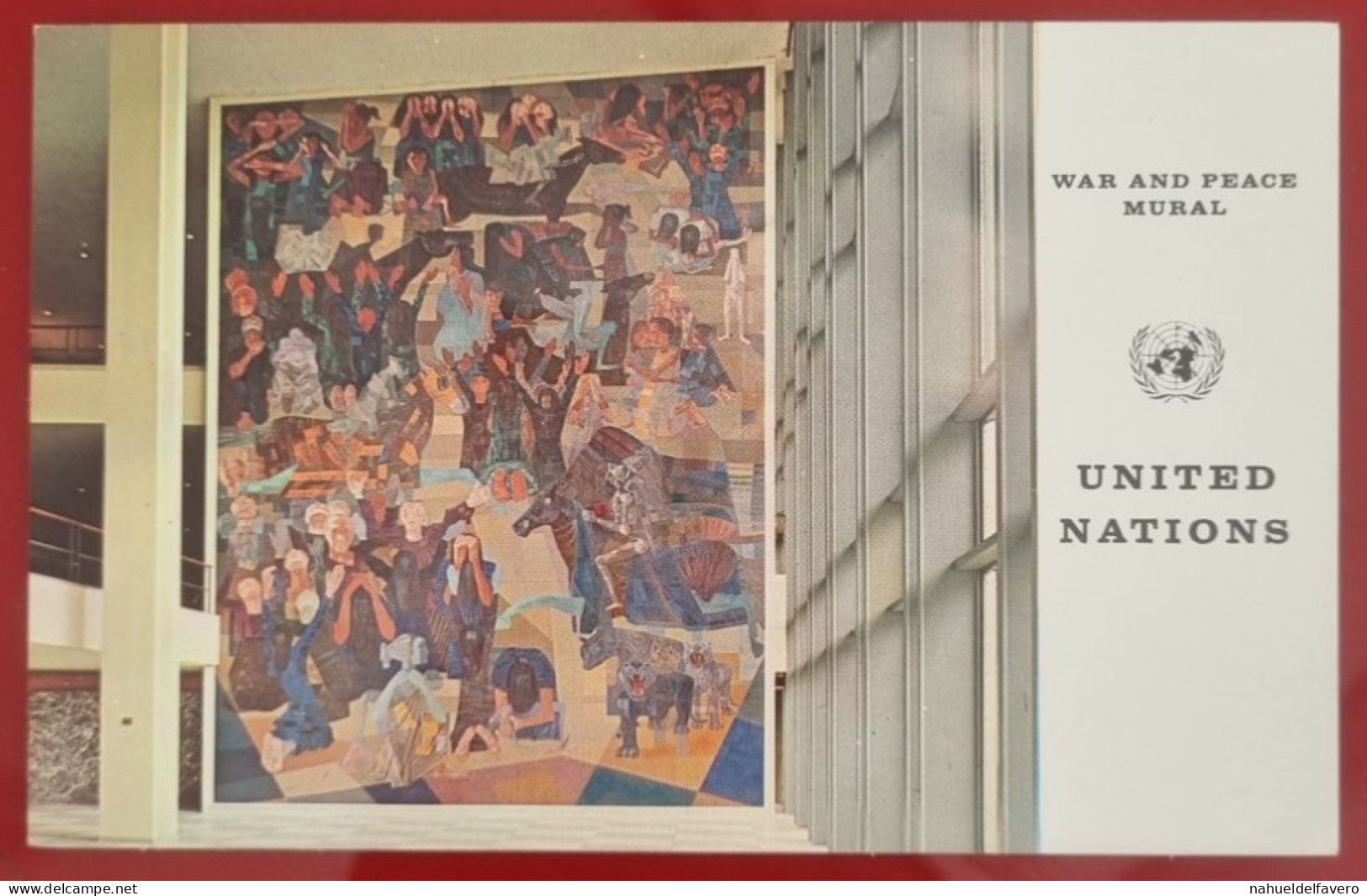 Uncirculated Postcard - USA - NY, NEW YORK CITY - UNITED NATIONS, ONE OF THE TWO MURALS, "WAR" AND "PEACE" BY PORTINARI - Lugares Y Plazas