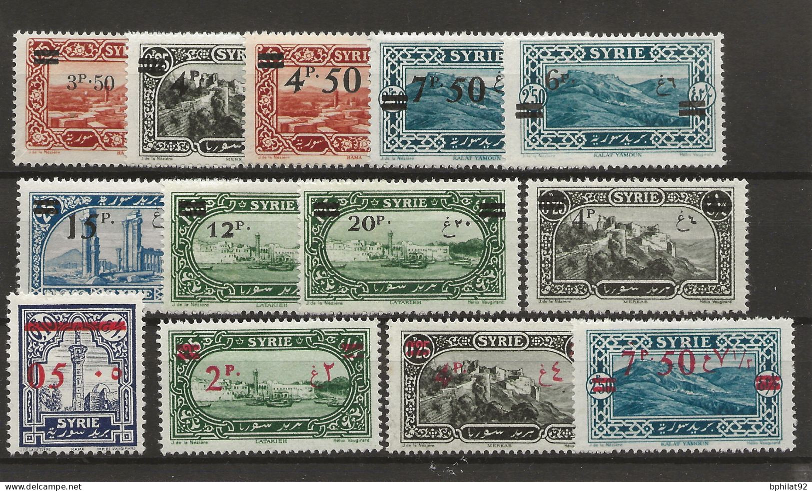 !!! SYRIE, SÉRIES 179/187 ET 188/191 NEUVES﹡ - Unused Stamps