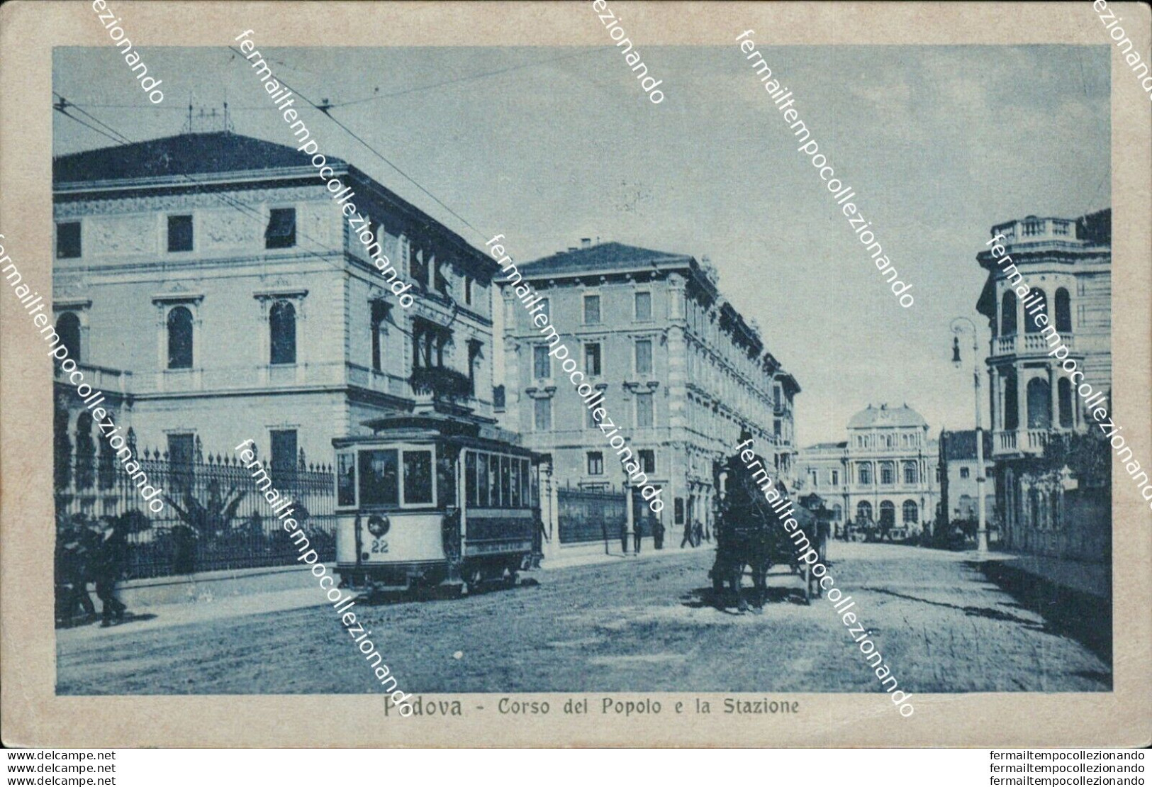 Bg372 Cartolina Padova Citta' Corso Del Popolo E La Stazione Tram - Padova