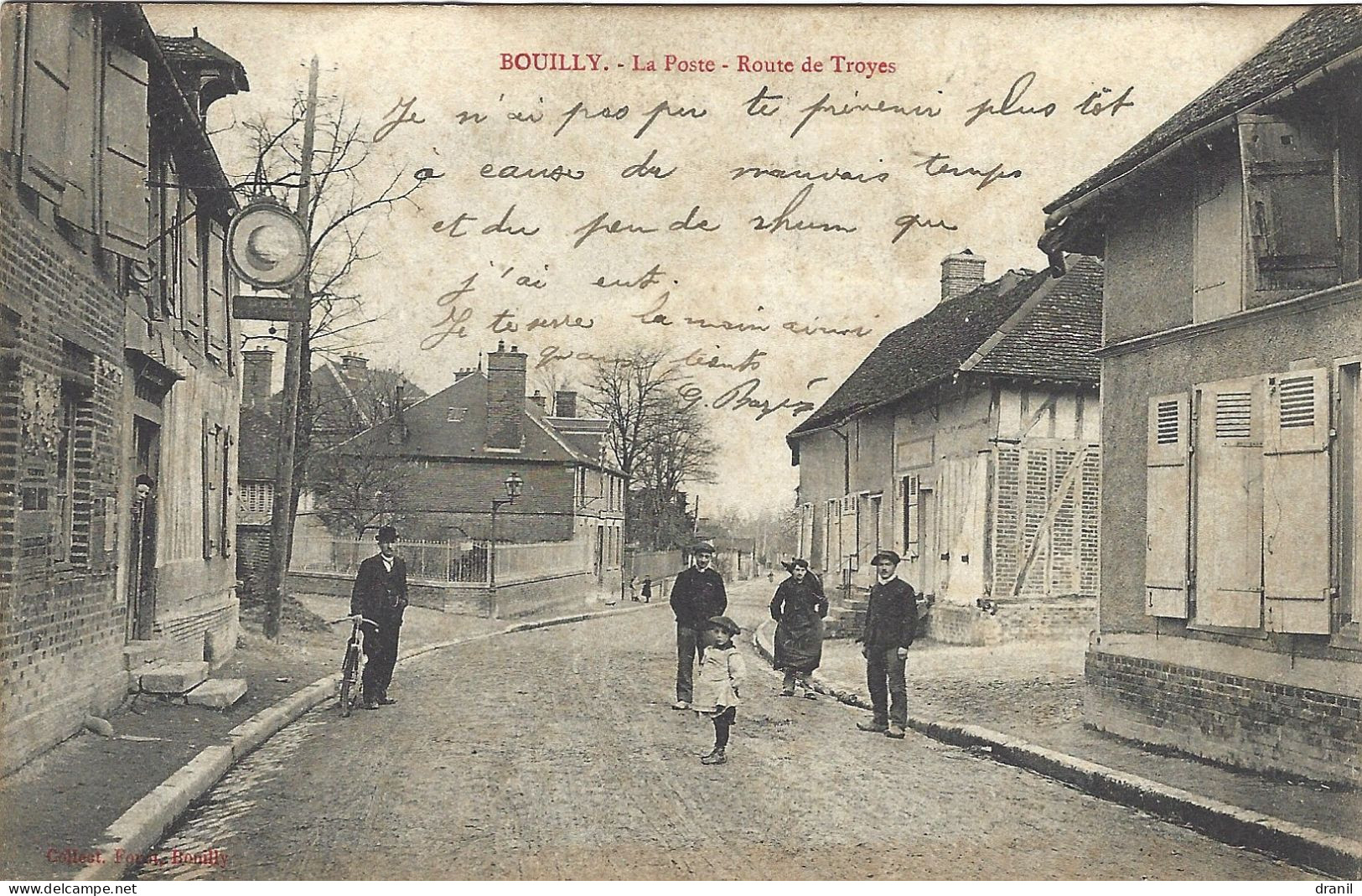 10 - Aube - BOUILLY - La Poste - Route De Troyes - Altri & Non Classificati