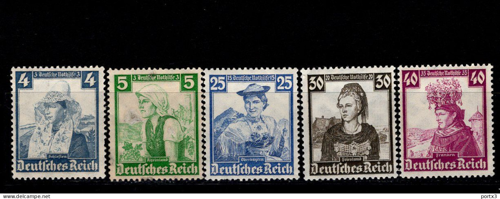 Deutsches Reich 590 - 597 Ex Nothilfe Volkstrachten MNH Postfrisch ** Neuf - Neufs