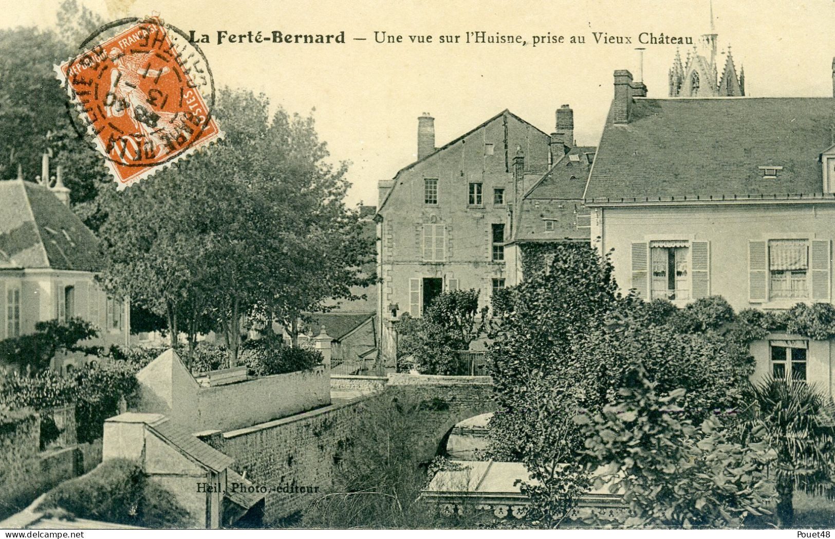 72 - LA FERTE BERNARD - Une Vue Sur L'Huisne, Prise Au Vieux Château - La Ferte Bernard