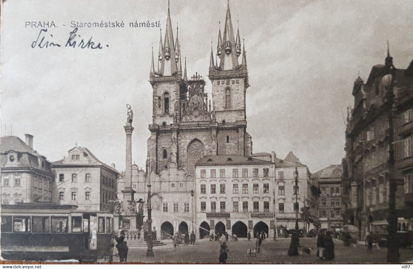 CZ Praha Staromestske Namesti 1913 Tram - Tchéquie
