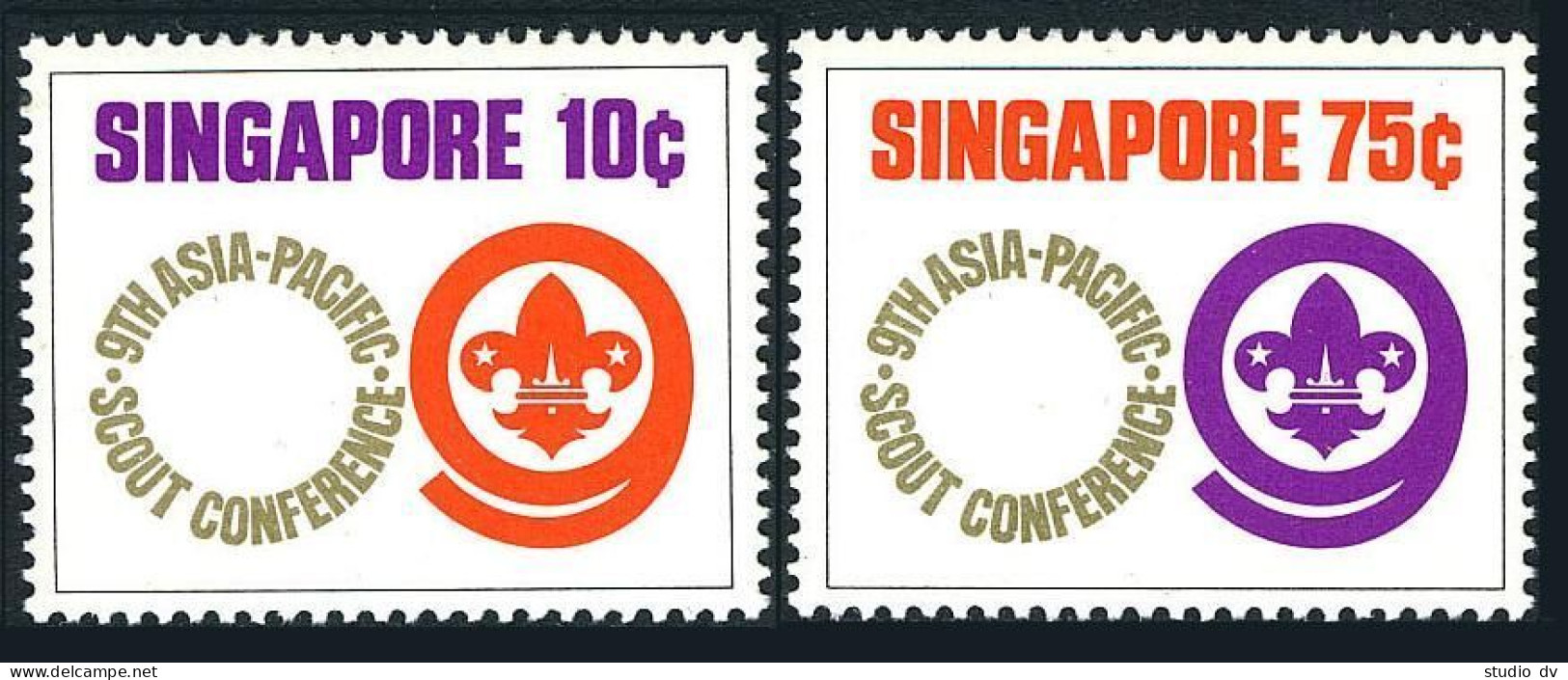 Singapore 210-211, MNH. Michel 213-214. Asia-Pacific Boy Scout Conference, 1974. - Singapur (1959-...)