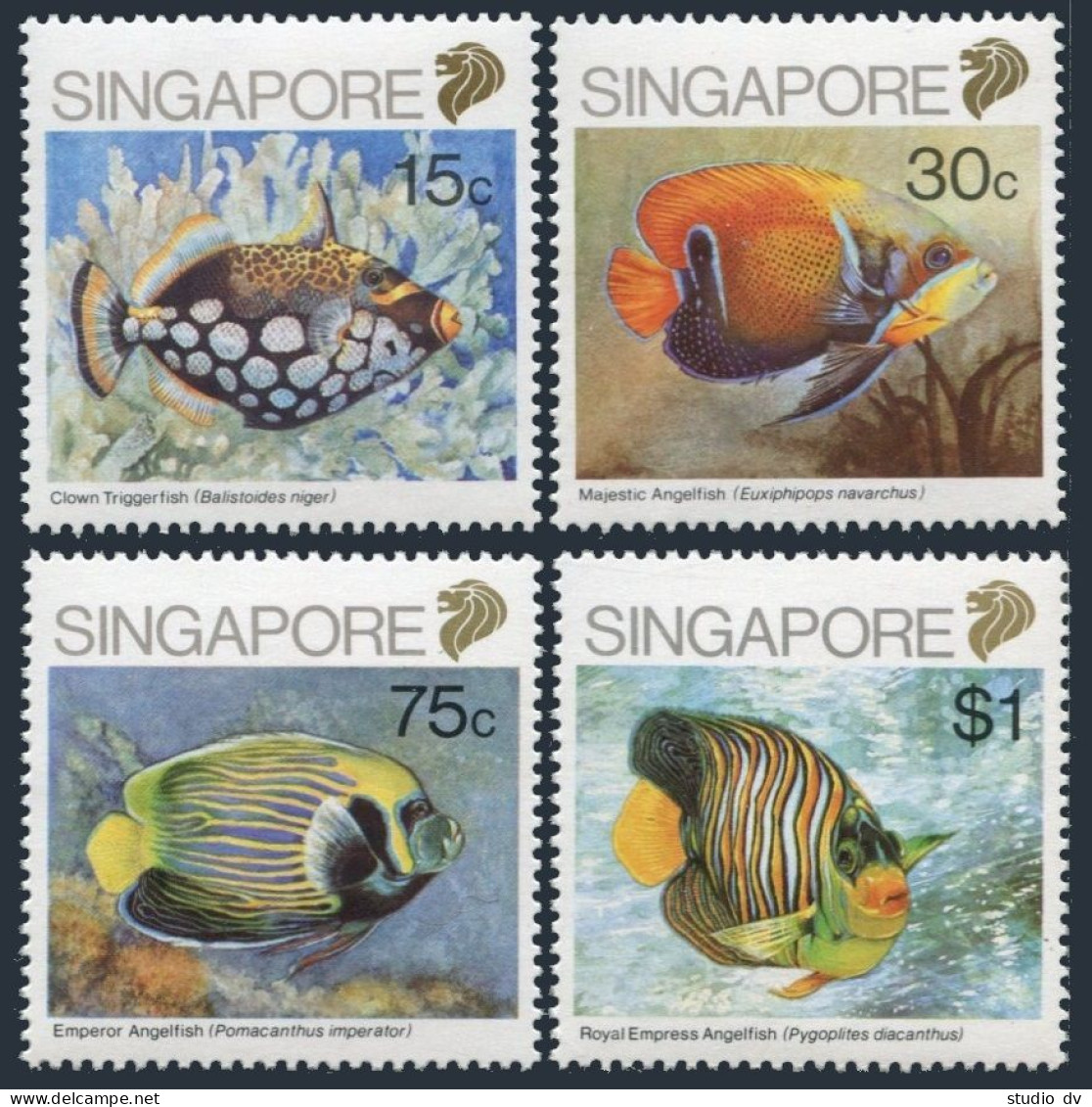 Singapore 548-551,MNH.Michel 579-582. Fish 1989. - Singapur (1959-...)