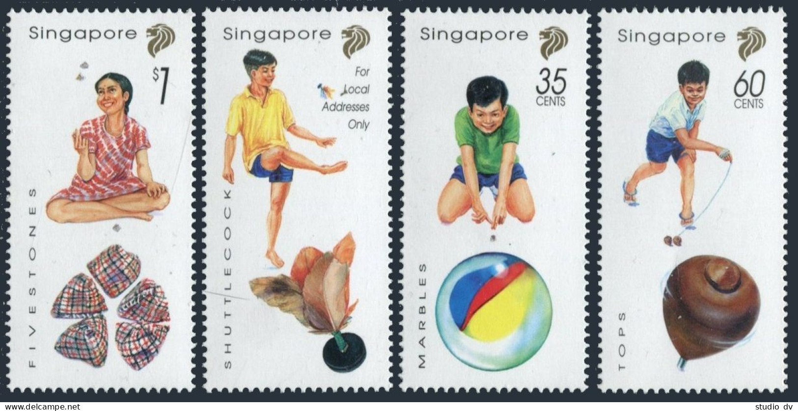 Singapore 776-779,779a,MNH.Mi 825-828,Bl.54. SINGPEX-1997.Traditional Games. - Singapur (1959-...)