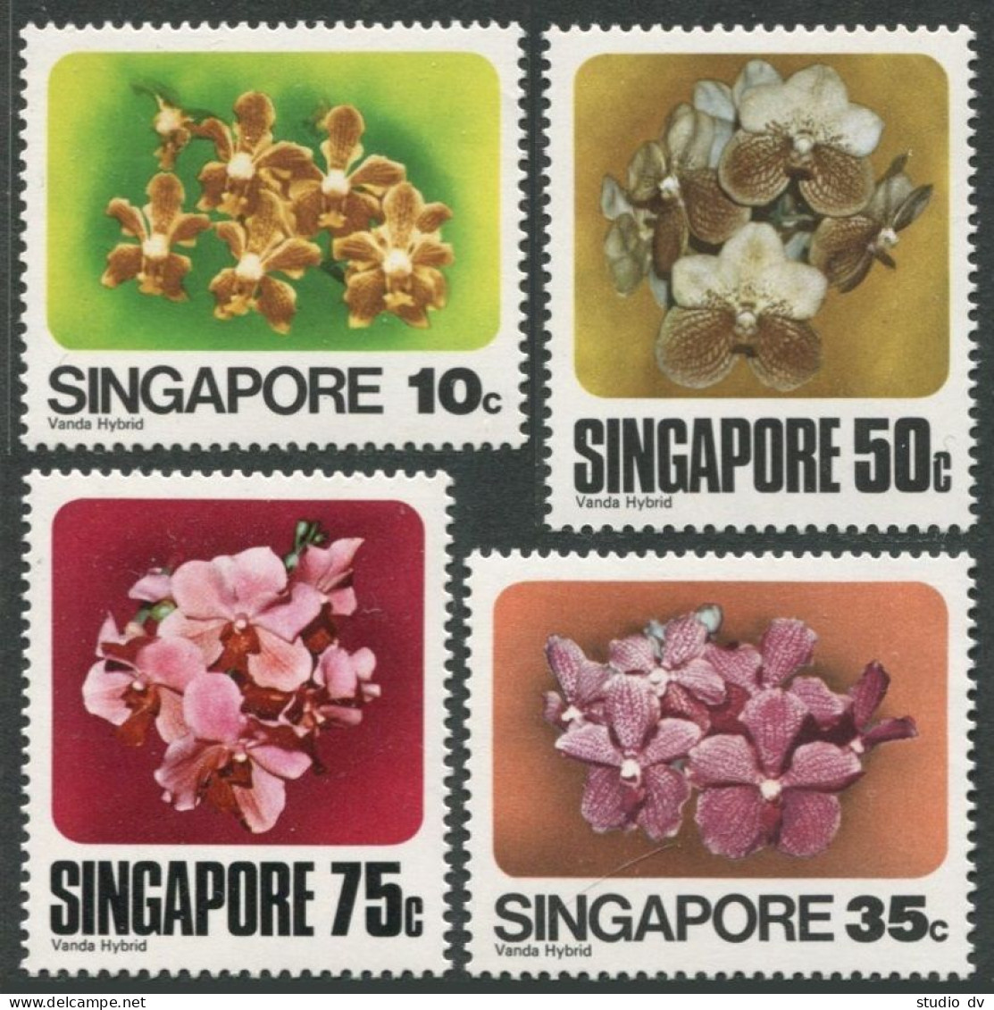 Singapore 319-322, MNH. Michel 325-328. Vanda Orchids 1979. - Singapour (1959-...)