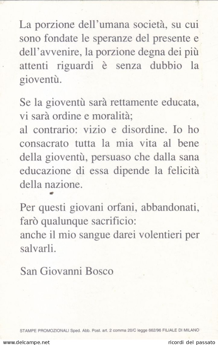 Santino San Giovanni Bosco - Images Religieuses