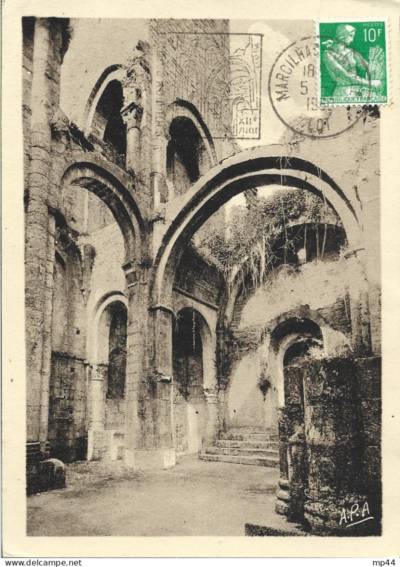 1A  ---  46  MARCILHAC-SUR-CELE  Ruines Romanes XIIè Siècle   Daguin Illustre& - Mechanical Postmarks (Advertisement)