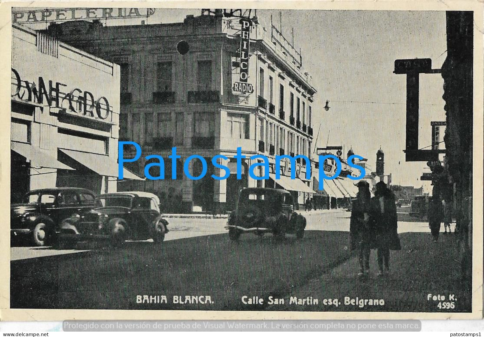 228872 ARGENTINA BUENOS AIRES BAHIA BLANCA STREET CALLE SAN MARTIN ESQ BELGRANO POSTAL POSTCARD - Argentina