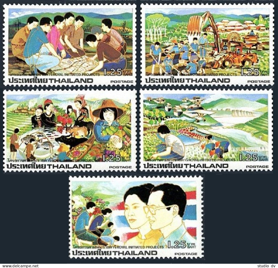Thailand 1052-1056, Hinged. Mi 1079-1083. National Development Program, 1984.  - Thailand